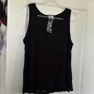 Glitz Black Sleeveless Tank Top